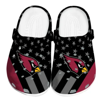 Arizona Cardinals Stellar Stripes Theme Clogs