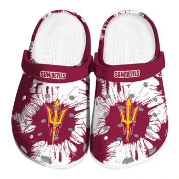 Arizona State Sun Devils Splatter Graphics Clogs