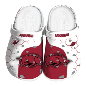Arkansas Razorbacks Hexagon Grid Clogs