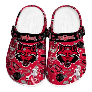 Arkansas State Red Wolves Football Icons Clogs