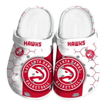 Atlanta Hawks Hexagon Grid Clogs