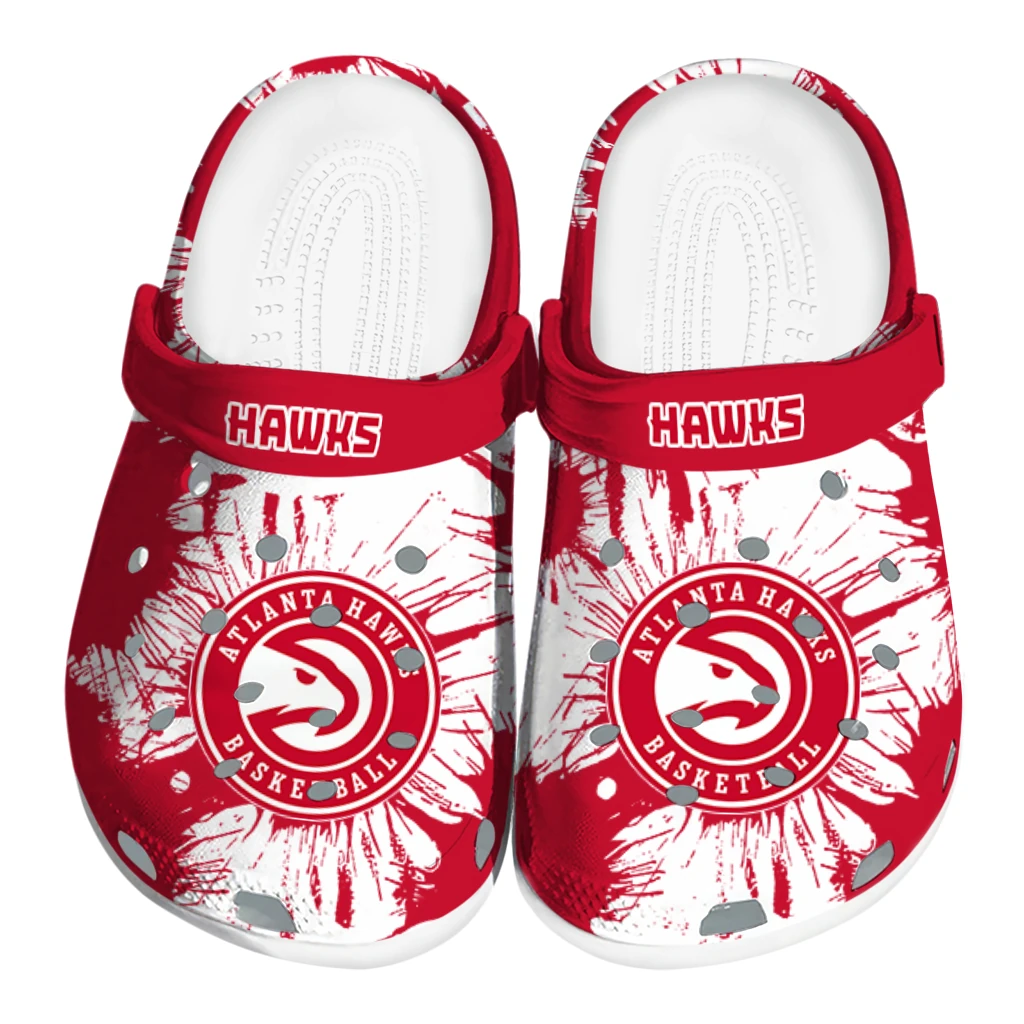 atlanta-hawks-splatter-graphics-clogs-best-selling atlanta hawks splatter graphics clogs best selling