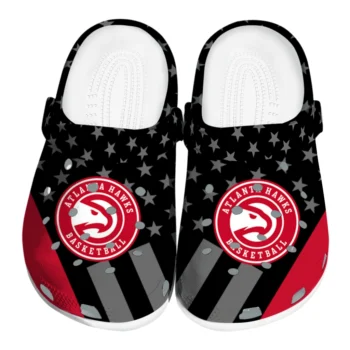Atlanta Hawks Stellar Stripes Theme Clogs