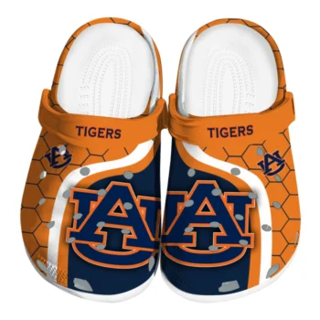 Auburn Tigers Hexagon Grid Clogs