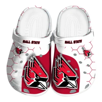 Ball State Cardinals Hexagon Grid Clogs