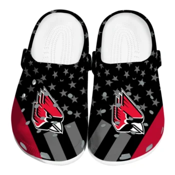 Ball State Cardinals Stellar Stripes Theme Clogs