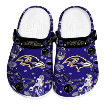 Baltimore Ravens Football Icons Clogs