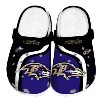 Baltimore Ravens Hexagon Grid Clogs