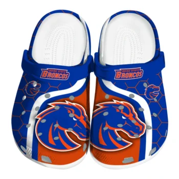 Boise State Broncos Hexagon Grid Clogs