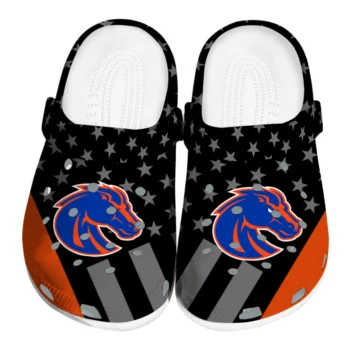 Boise State Broncos Stellar Stripes Theme Clogs