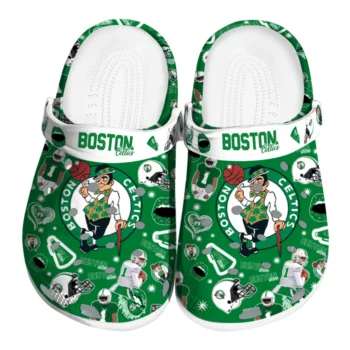 Boston Celtics Football Icons Clogs