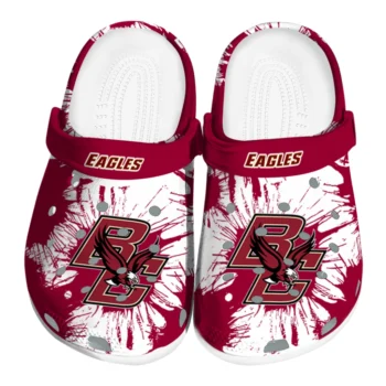 Boston College Eagles Splatter Graphics Clogs