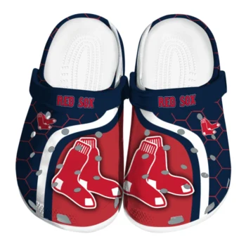 Boston Red Sox Hexagon Grid Clogs