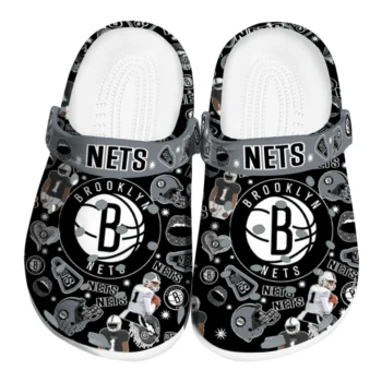 Brooklyn Nets Football Icons Clogs