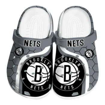 Brooklyn Nets Hexagon Grid Clogs
