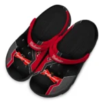 budweiser-bowtie-logo-red-black-clogs-best-selling-hey-clogs.webp