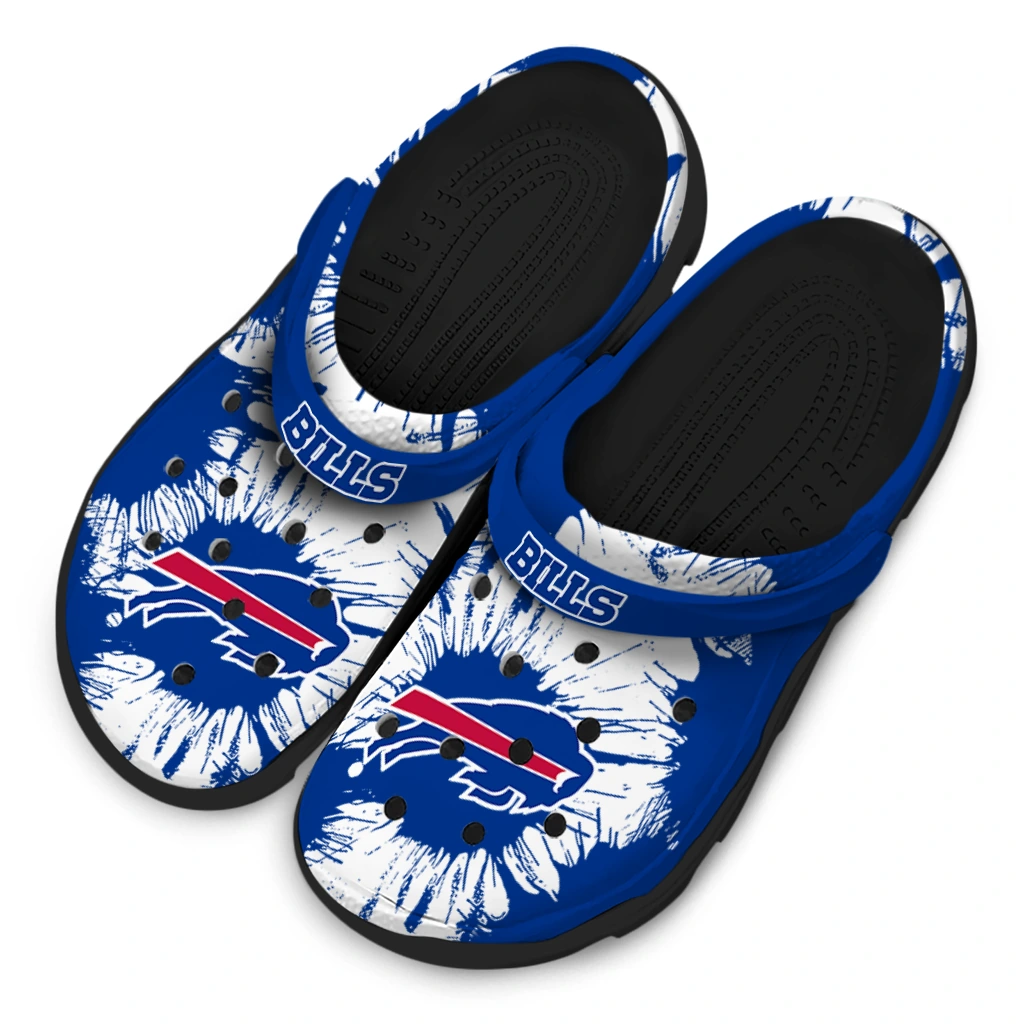 buffalo-bills-splatter-graphics-clogs-latest-model