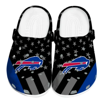 Buffalo Bills Stellar Stripes Theme Clogs