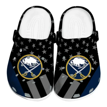 Buffalo Sabres Stellar Stripes Theme Clogs