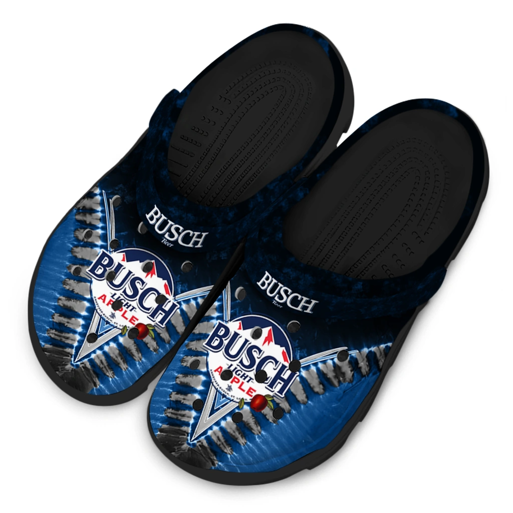 busch-light-peak-badge-blue-black-clogs-latest-model-hey-clogs.webp