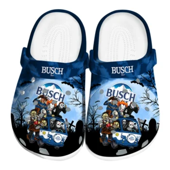 Busch Light Spooky Van Blue Black Clogs