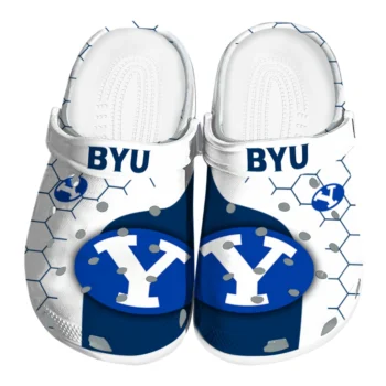 BYU Cougars Hexagon Grid Clogs