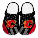 calgary-flames-stellar-stripes-theme-clogs-best-selling