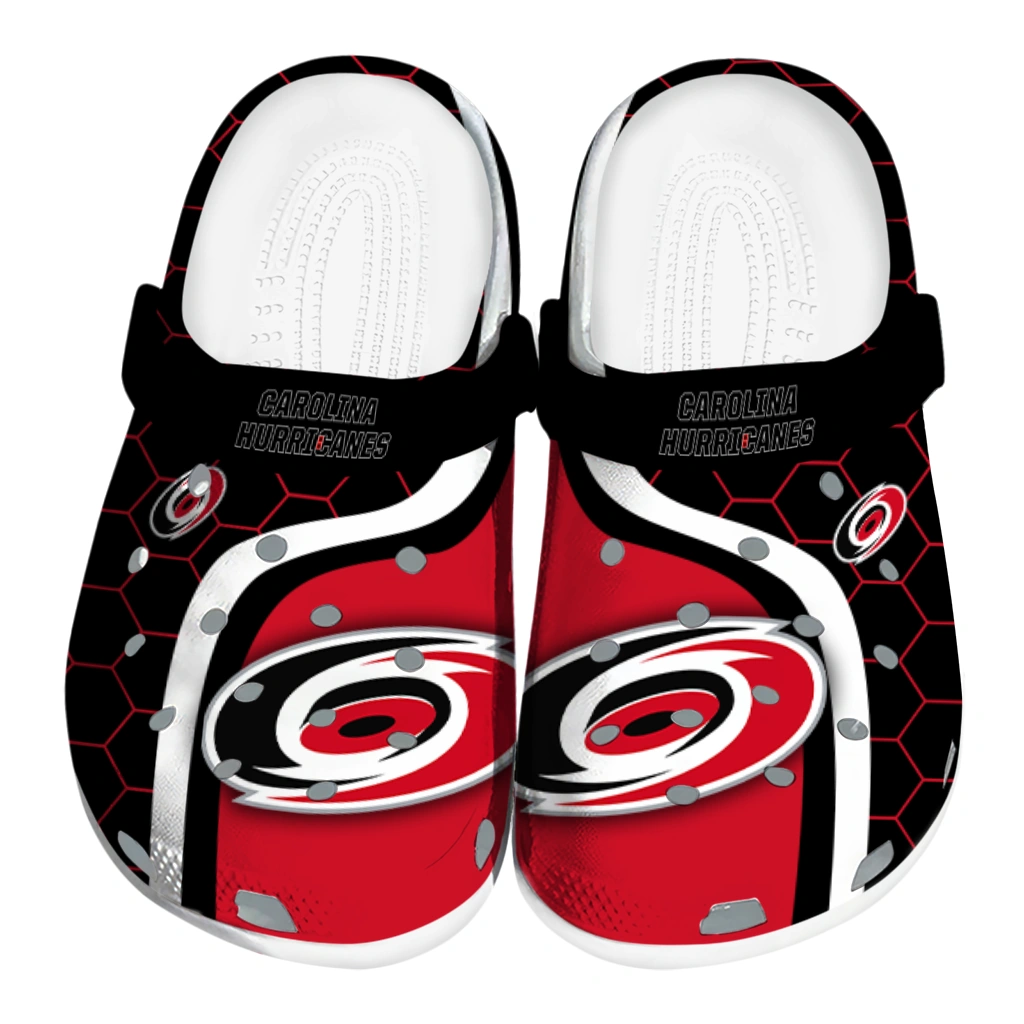 carolina-hurricanes-hexagon-grid-clogs-best-selling carolina hurricanes hexagon grid clogs best selling