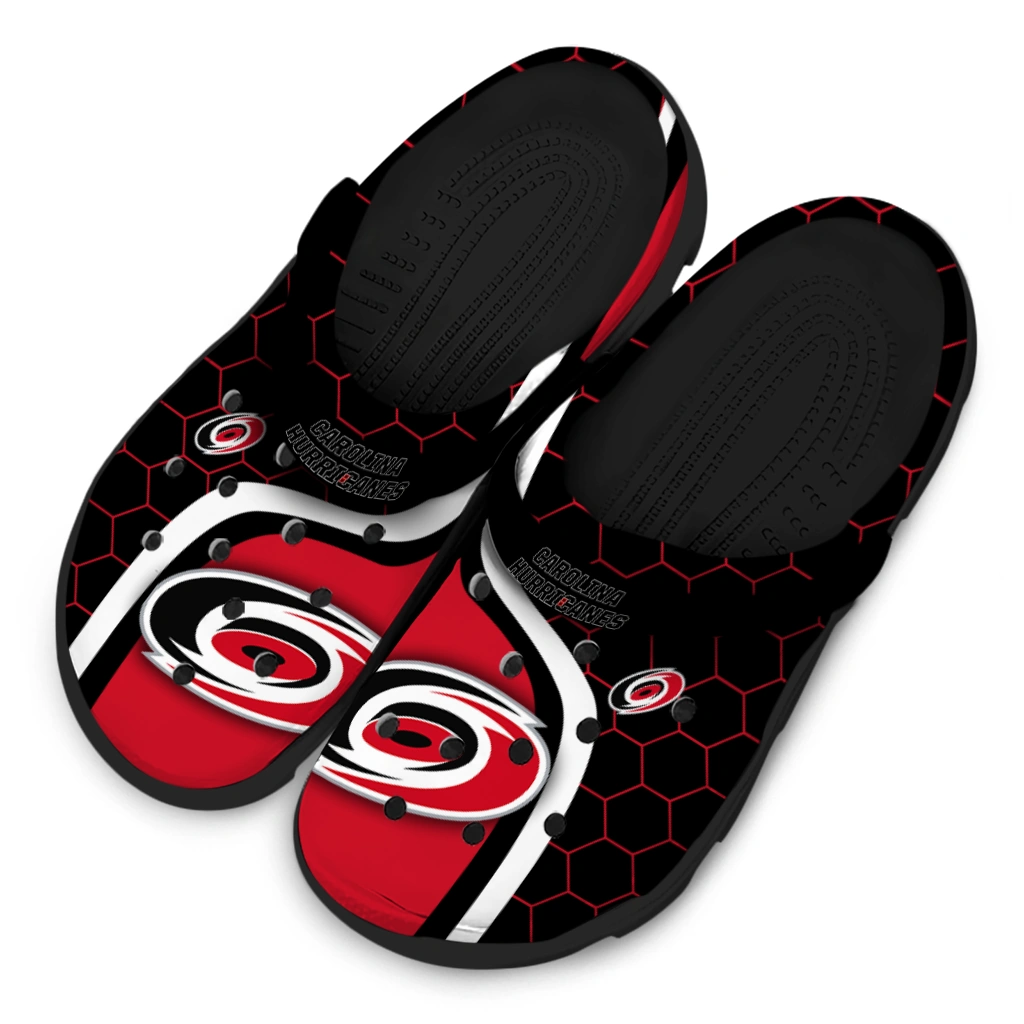 carolina-hurricanes-hexagon-grid-clogs-latest-model
