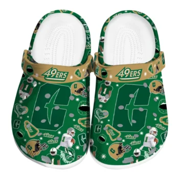 Charlotte 49ers Football Icons Clogs