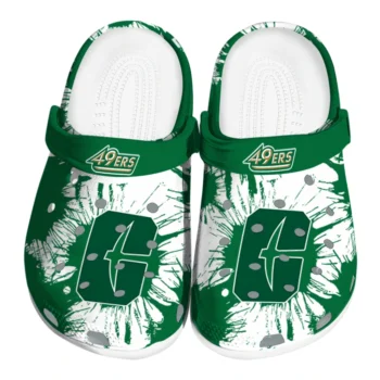Charlotte 49ers Splatter Graphics Clogs