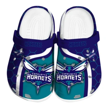 Charlotte Hornets Hexagon Grid Clogs