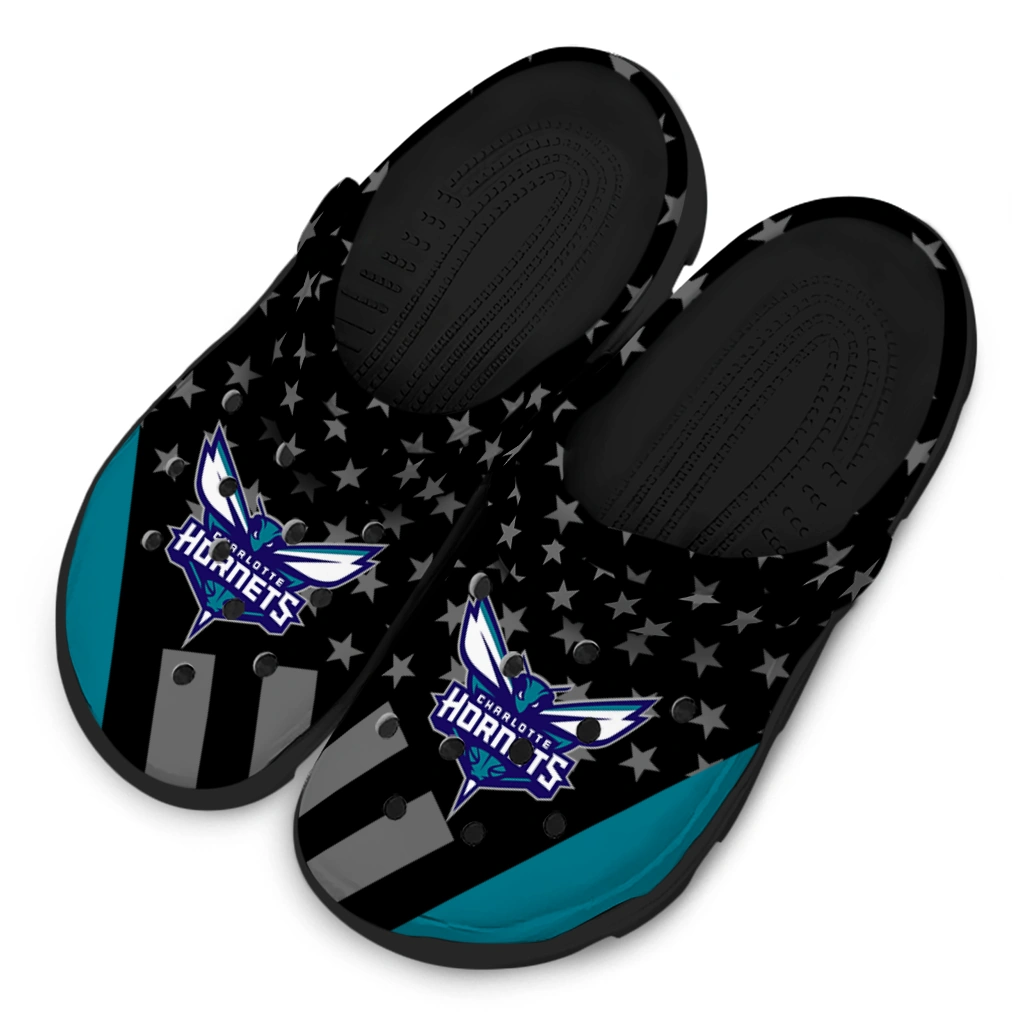 charlotte-hornets-stellar-stripes-theme-clogs-latest-model