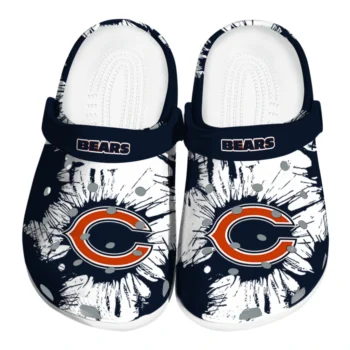 Chicago Bears Splatter Graphics Clogs