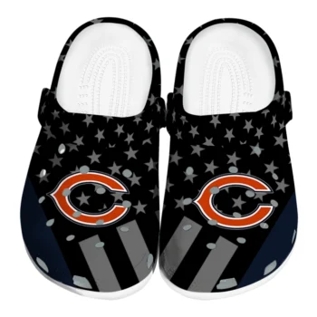 Chicago Bears Stellar Stripes Theme Clogs