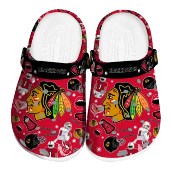 Chicago Blackhawks Football Icons Clogs