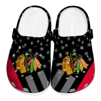 Chicago Blackhawks Stellar Stripes Theme Clogs