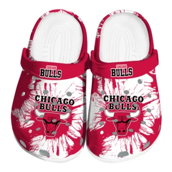 Chicago Bulls Splatter Graphics Clogs