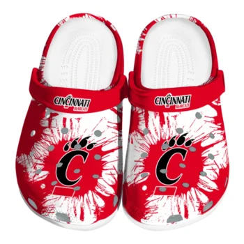 Cincinnati Bearcats Splatter Graphics Clogs