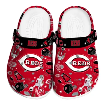 Cincinnati Reds Football Icons Clogs