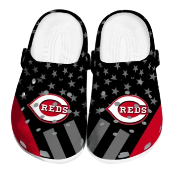 Cincinnati Reds Stellar Stripes Theme Clogs