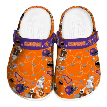 Clemson Tigers Football Icons Clogs