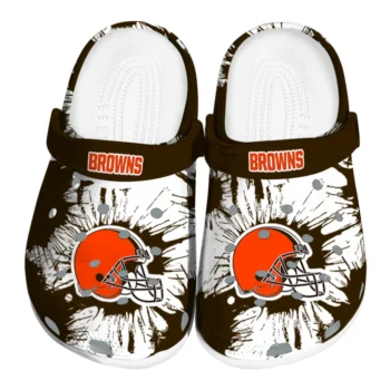 Cleveland Browns Splatter Graphics Clogs