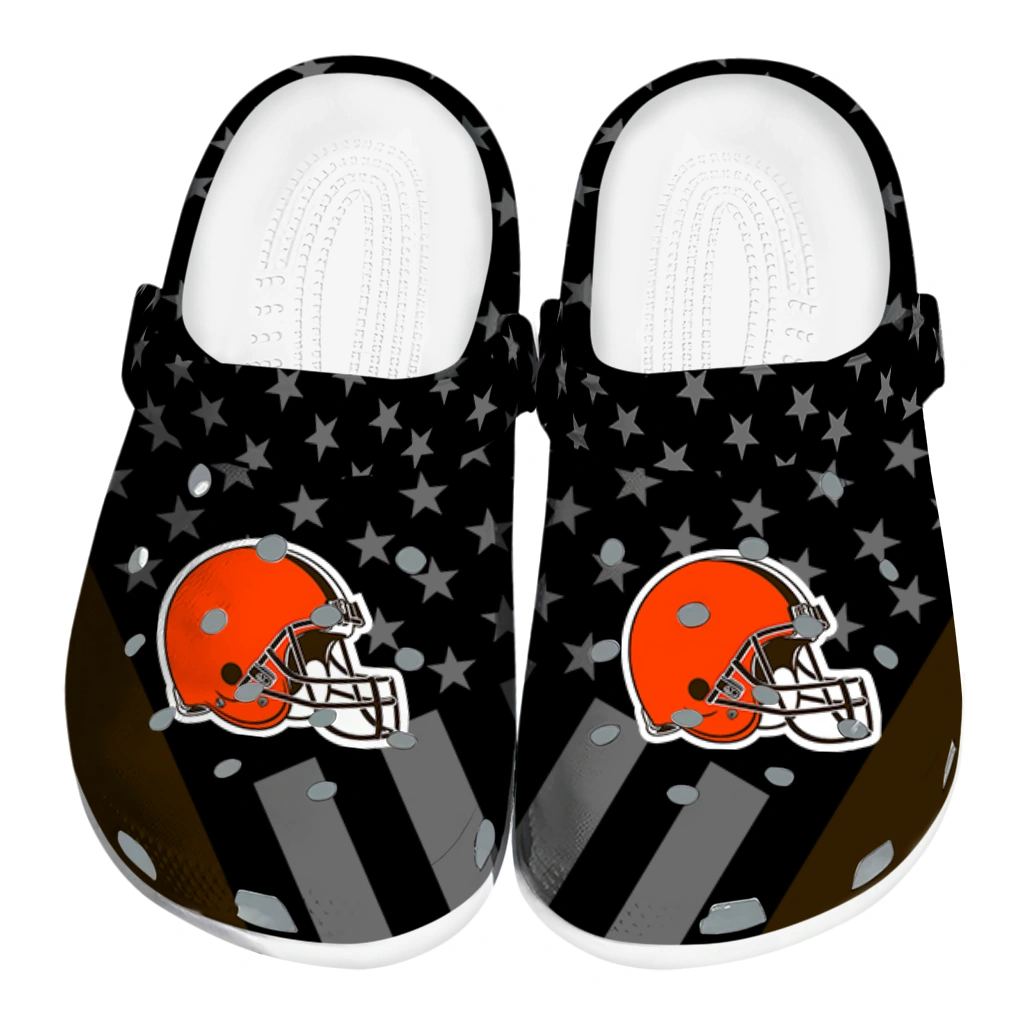 cleveland-browns-stellar-stripes-theme-clogs-best-selling cleveland browns stellar stripes theme clogs best selling