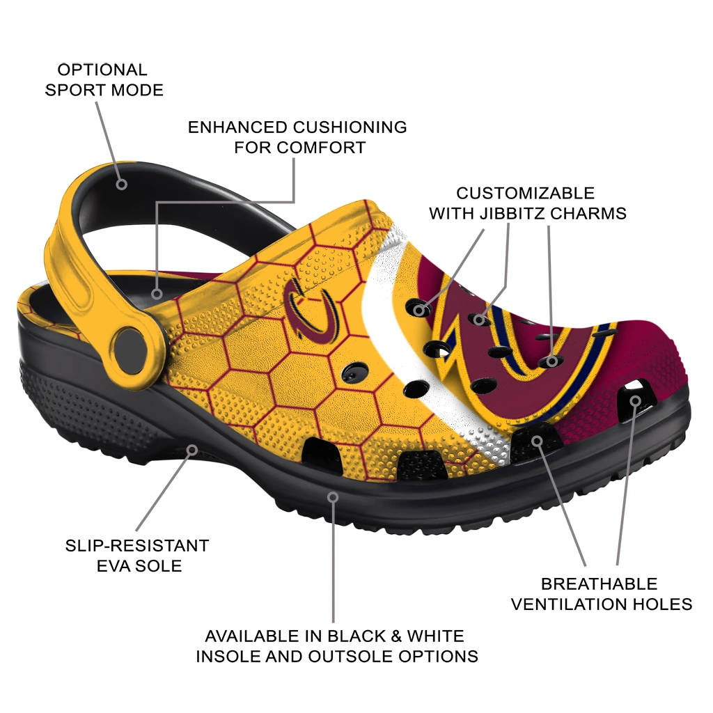cleveland-cavaliers-hexagon-grid-clogs-new-arrival