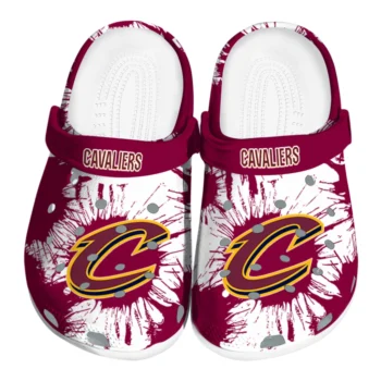 Cleveland Cavaliers Splatter Graphics Clogs