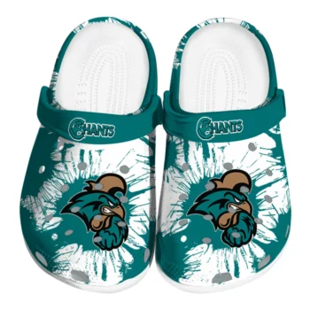 Coastal Carolina Chanticleers Splatter Graphics Clogs
