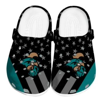 Coastal Carolina Chanticleers Stellar Stripes Theme Clogs