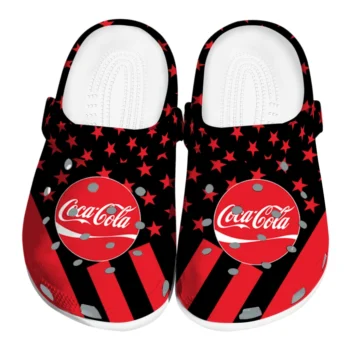 Coca-Cola Red Stars Red Black Clogs
