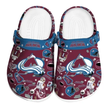 Colorado Avalanche Football Icons Clogs